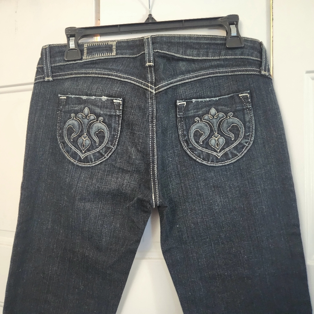 SIWY HANNAH SLIM CONTOURED CROP SKINNY DARK BLUE JEANS, 29